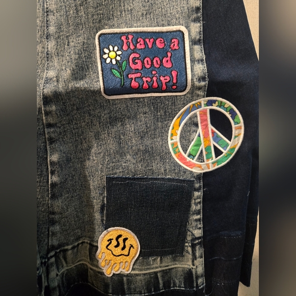 Dolls Kill Boho Lift Your Spirits Patchwork flare jeans - Picture 7 of 16